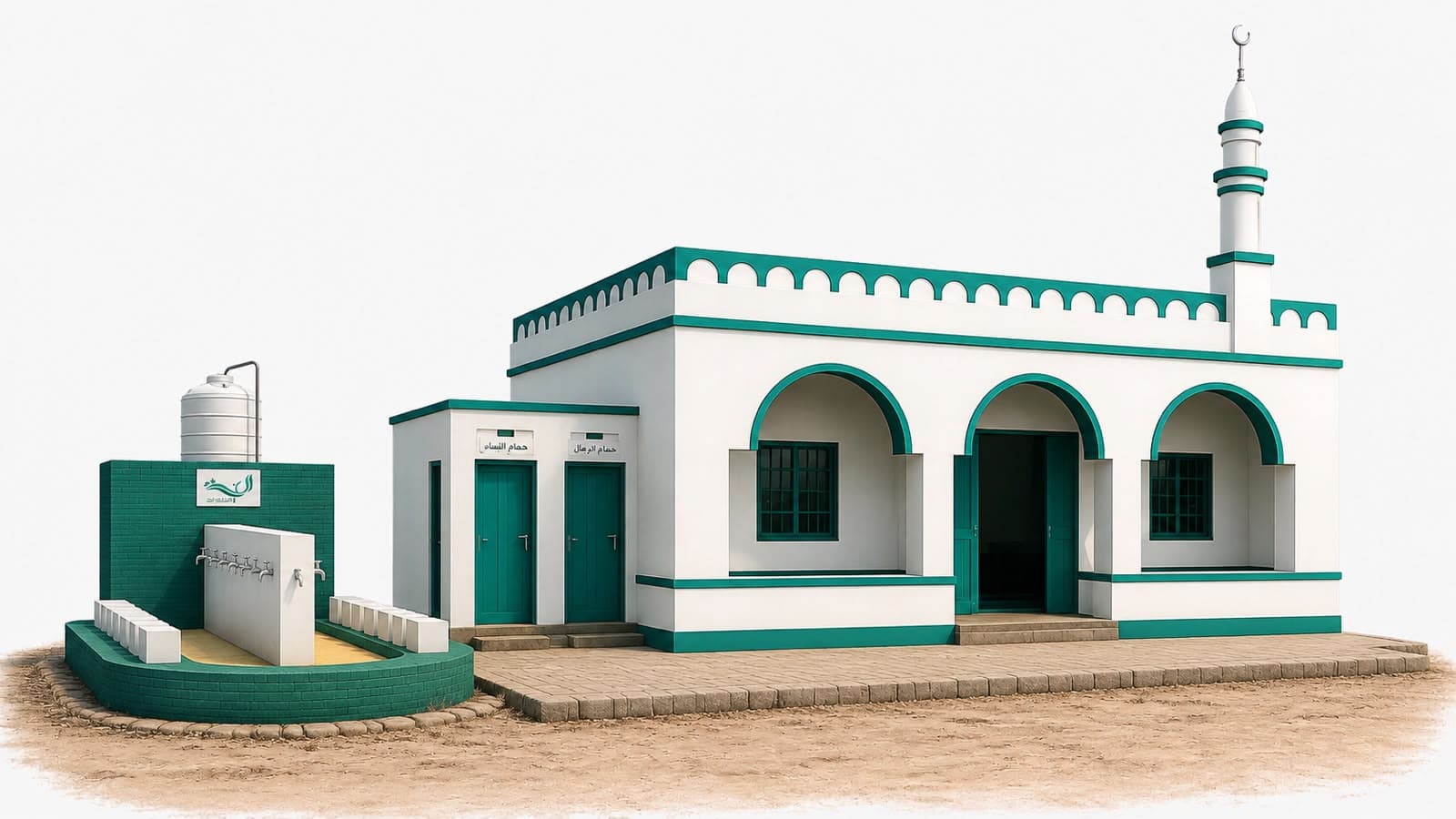 مسجد مساحة 150م²