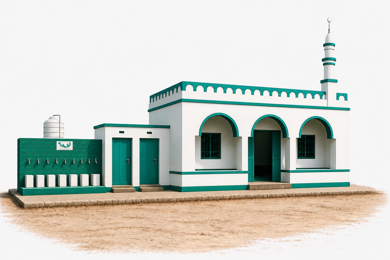 مسجد مساحة 100م²